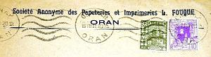Oran enveloppes pub 1495